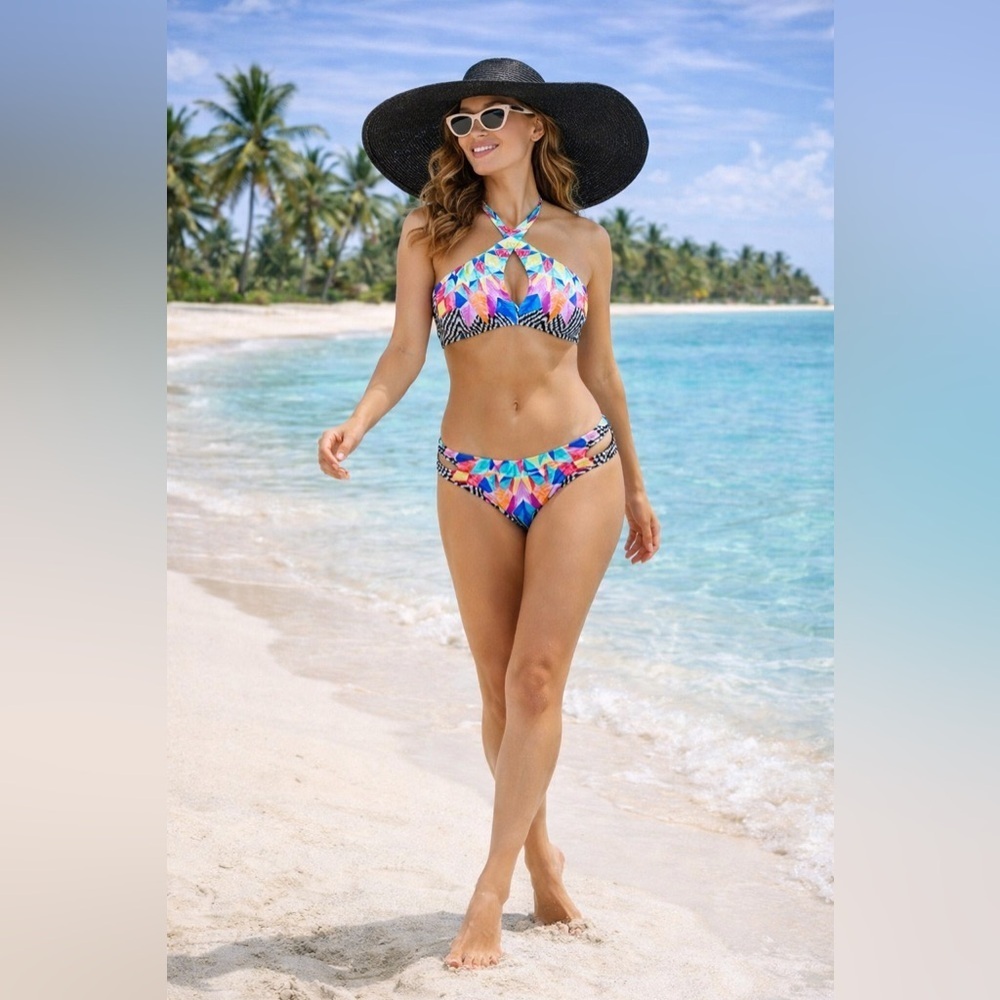 III Feather Daze Reversible Cheeky Bikini Bottoms